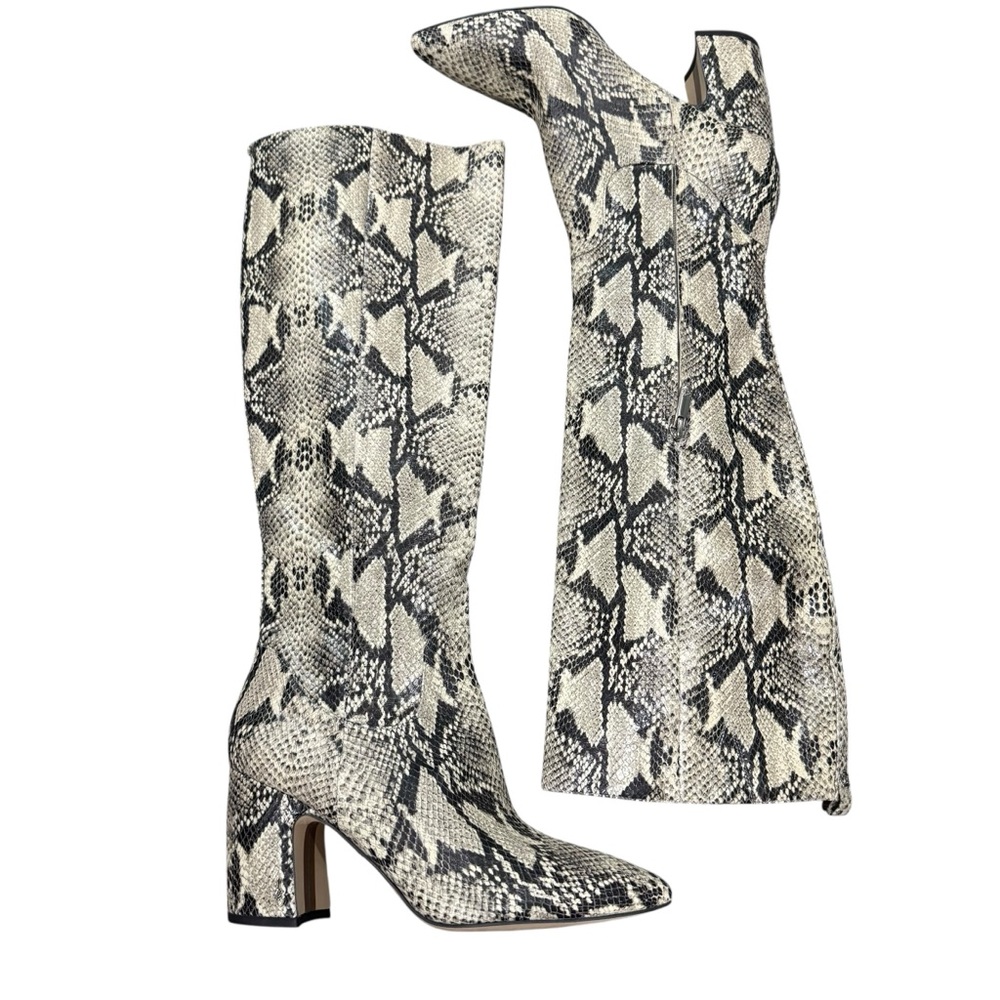 Sam Edelman Hai Snake Heel Point Toe Tall Boots Size 8.5 New without box - Picture 5 of 8